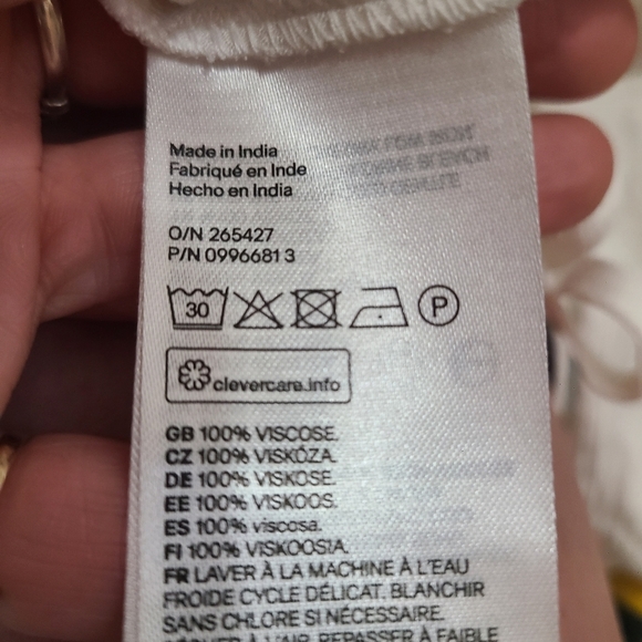 Divided H&M White Y2k Style Tie Open Front Cropped T-shirt Festival Coachella - Picture 3 of 3